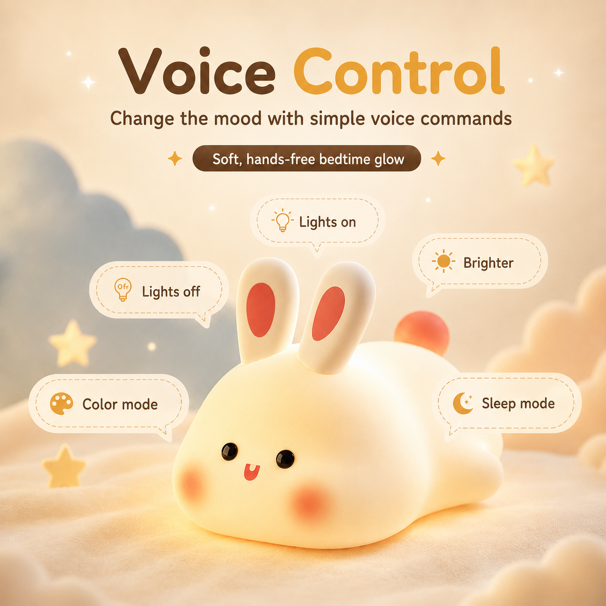 Snuggle Buddy silicone rabbit lamp product view